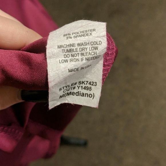 ⬇️ Plum/Maroon and Mesh Skater Dress - Picture 5 of 5